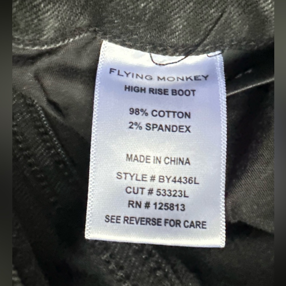 Flying Monkey High Rise Boot Stretch jeans size 34 - Picture 6 of 10